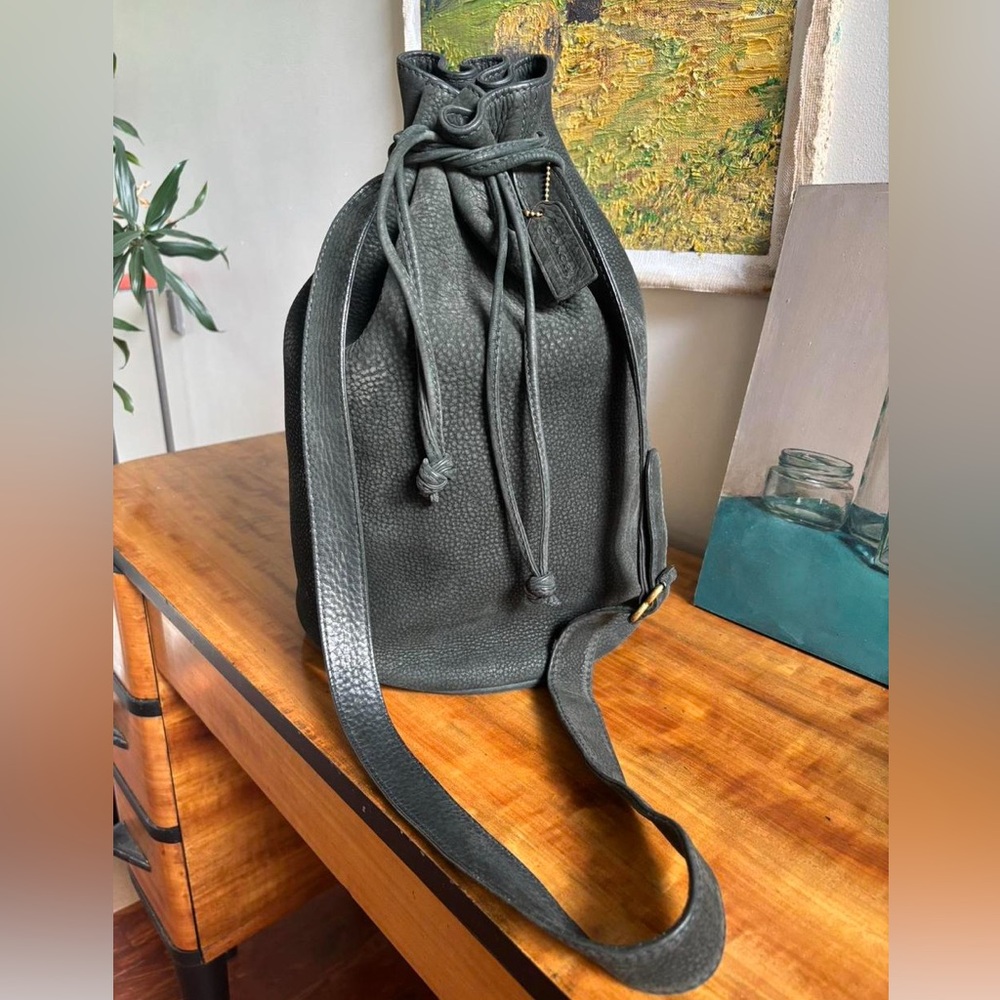 SOLD VINTAGE COACH Nubuck Sonoma large drawstring # 4930
